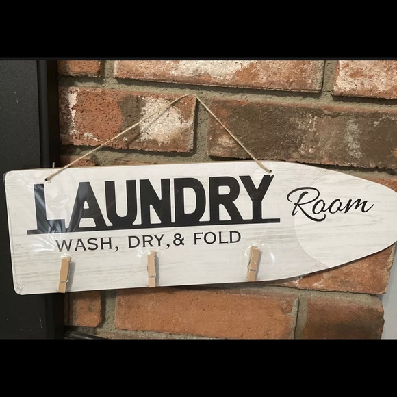 Home decor wall laundry room 15.5 x 5" farmhouse - Picture 2 of 6